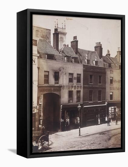 Angel Inn and Shops on Farringdon Street, London, C1860-Henry Dixon-Framed Premier Image Canvas