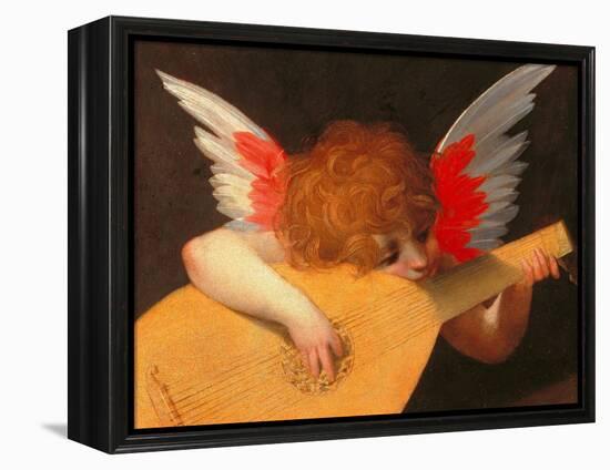 Angel making music-Fiorentino Rosso-Framed Premier Image Canvas