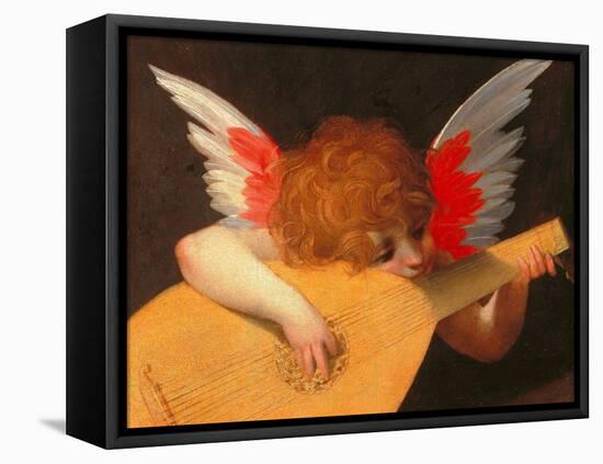 Angel making music-Fiorentino Rosso-Framed Premier Image Canvas