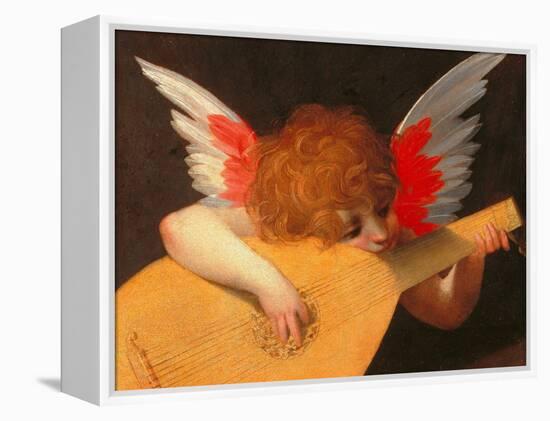 Angel making music-Fiorentino Rosso-Framed Premier Image Canvas