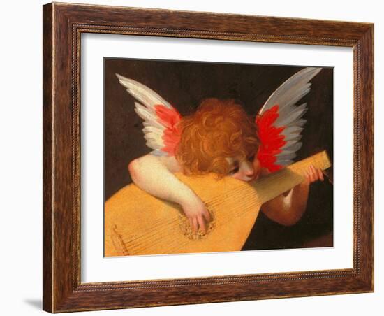 Angel making music-Fiorentino Rosso-Framed Giclee Print