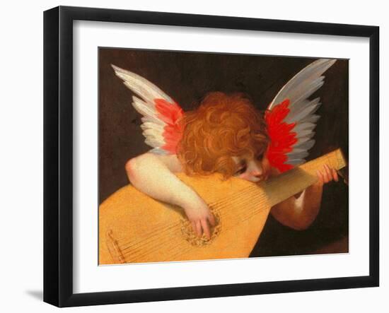 Angel making music-Fiorentino Rosso-Framed Giclee Print