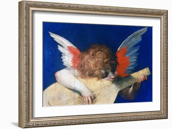 Angel Musician, C1520-Rosso Fiorentino-Framed Premium Giclee Print
