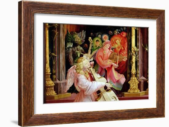 Angel Musicians, from the Concert of Angels from the Isenheim Altarpiece, circa 1512-16-Matthias Grünewald-Framed Giclee Print