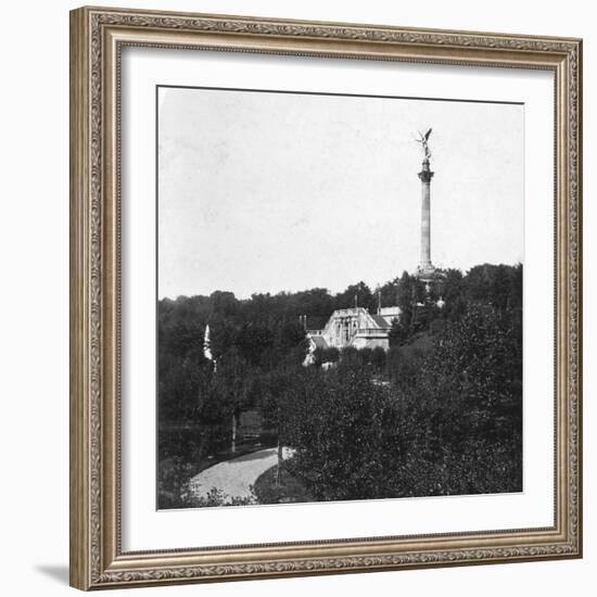 Angel of Peace Monument, Munich, Germany, C1900-Wurthle & Sons-Framed Photographic Print