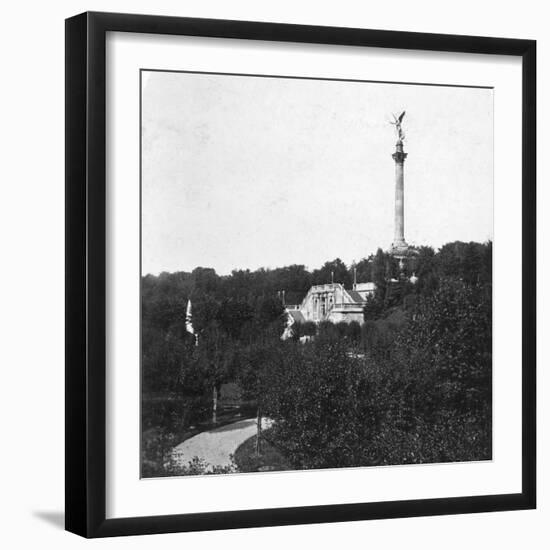 Angel of Peace Monument, Munich, Germany, C1900-Wurthle & Sons-Framed Photographic Print