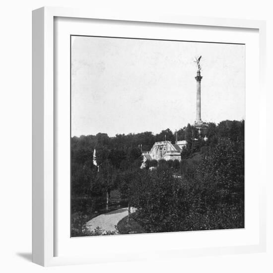 Angel of Peace Monument, Munich, Germany, C1900-Wurthle & Sons-Framed Photographic Print