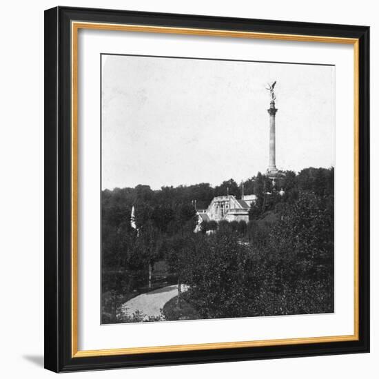 Angel of Peace Monument, Munich, Germany, C1900-Wurthle & Sons-Framed Photographic Print