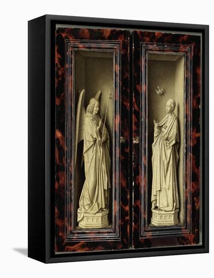 Angel of the Annunciation-Jan van Eyck-Framed Premier Image Canvas