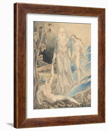 Angel of the Divine Presence Bringing Eve to Adam, c.1803-William Blake-Framed Giclee Print