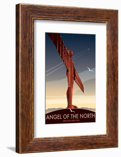 Angel of the North - Dave Thompson Contemporary Travel Print-Dave Thompson-Framed Giclee Print