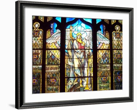 Angel of the Resurrection Stained Glass Window-Louis Comfort Tiffany-Framed Photographic Print