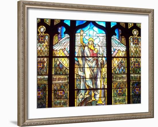 Angel of the Resurrection Stained Glass Window-Louis Comfort Tiffany-Framed Photographic Print