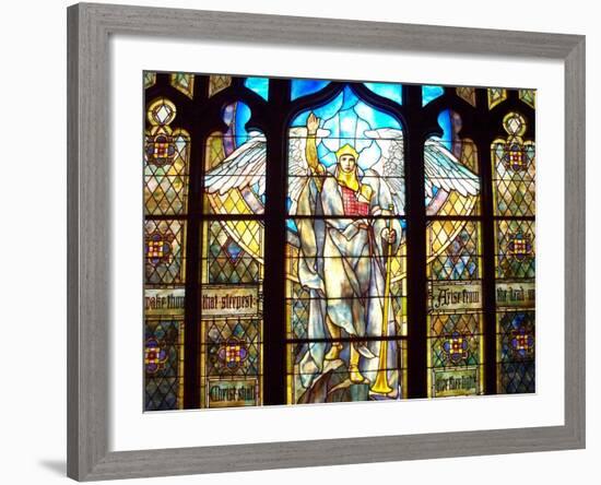 Angel of the Resurrection Stained Glass Window-Louis Comfort Tiffany-Framed Photographic Print