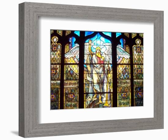 Angel of the Resurrection Stained Glass Window-Louis Comfort Tiffany-Framed Photographic Print