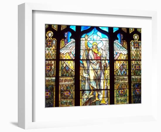 Angel of the Resurrection Stained Glass Window-Louis Comfort Tiffany-Framed Photographic Print