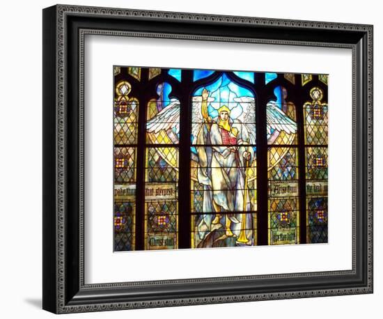 Angel of the Resurrection Stained Glass Window-Louis Comfort Tiffany-Framed Photographic Print