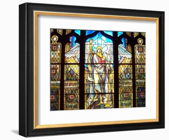 Angel of the Resurrection Stained Glass Window-Louis Comfort Tiffany-Framed Photographic Print