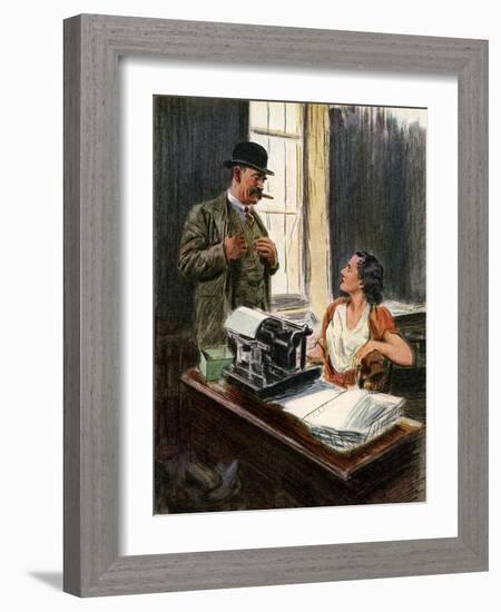 'Angel Pavement'-Joseph Simpson-Framed Giclee Print