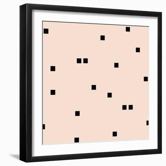 Angel Pink Black Squares Confetti-Tina Lavoie-Framed Giclee Print