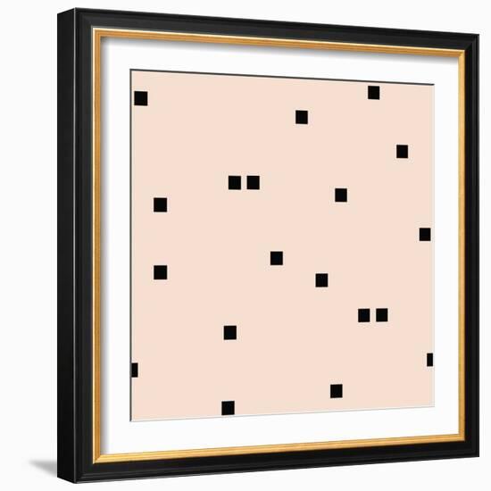 Angel Pink Black Squares Confetti-Tina Lavoie-Framed Giclee Print