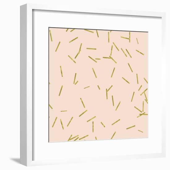 Angel Pink Golden Matchstick Confetti-Tina Lavoie-Framed Giclee Print