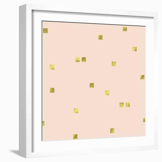 Angel Pink Golden Squares Confetti-Tina Lavoie-Framed Giclee Print