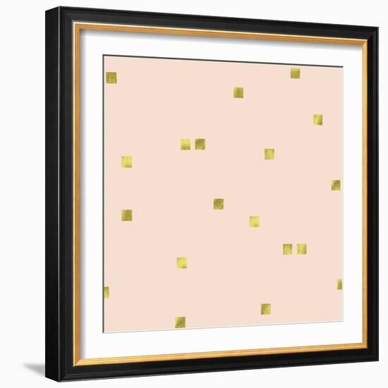 Angel Pink Golden Squares Confetti-Tina Lavoie-Framed Giclee Print