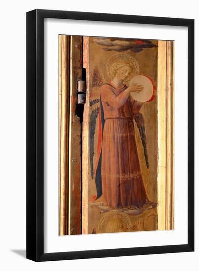Angel Playing a Tambourine, Detail from the Linaiuoli Triptych, 1433 (Tempera on Panel)-Fra Angelico-Framed Giclee Print