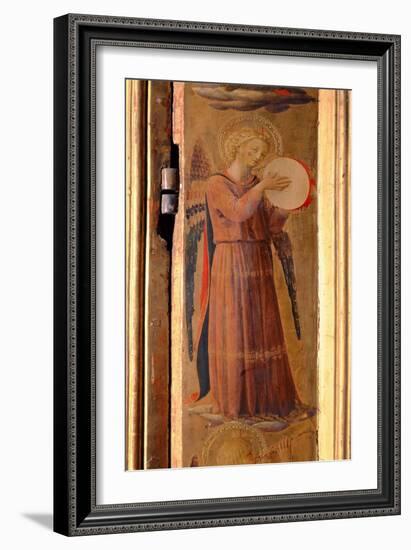 Angel Playing a Tambourine, Detail from the Linaiuoli Triptych, 1433 (Tempera on Panel)-Fra Angelico-Framed Giclee Print