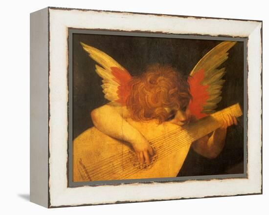 Angel Playing Lute-null-Framed Premier Image Canvas