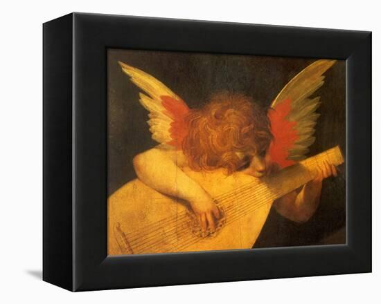 Angel Playing Lute-null-Framed Premier Image Canvas