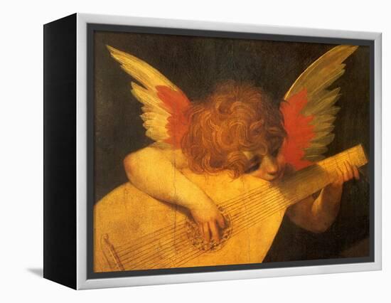 Angel Playing Lute-null-Framed Premier Image Canvas