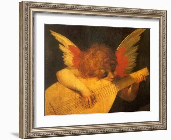 Angel Playing Lute-null-Framed Giclee Print