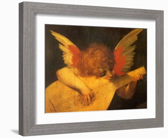 Angel Playing Lute-null-Framed Giclee Print