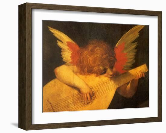 Angel Playing Lute-null-Framed Giclee Print