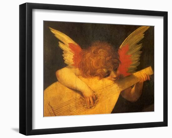 Angel Playing Lute-null-Framed Giclee Print