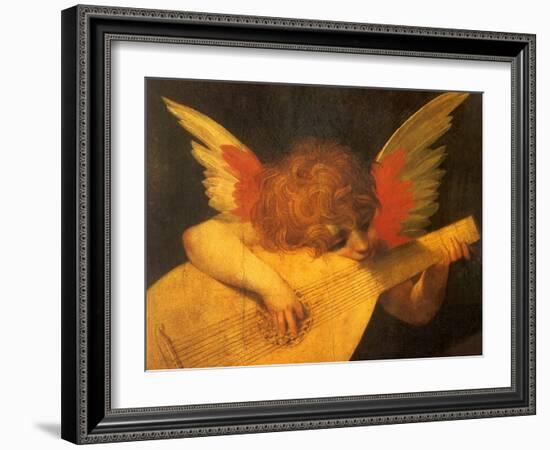 Angel Playing Lute-null-Framed Giclee Print