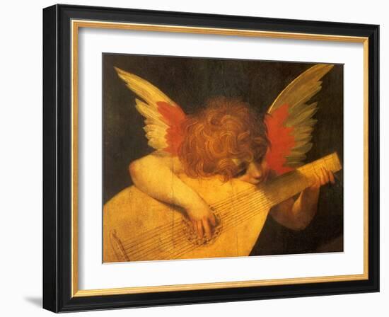 Angel Playing Lute-null-Framed Giclee Print