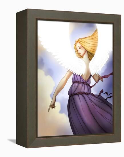 Angel Pointing-Harry Briggs-Framed Premier Image Canvas