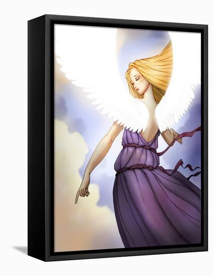 Angel Pointing-Harry Briggs-Framed Premier Image Canvas