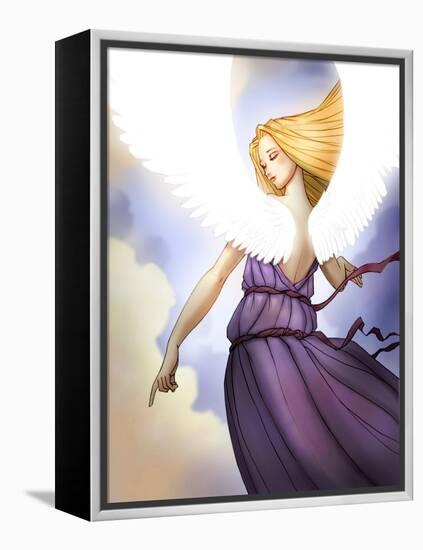 Angel Pointing-Harry Briggs-Framed Premier Image Canvas