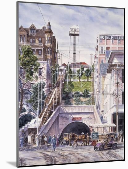 Angel's Flight, Ca. 1906-Stanton Manolakas-Mounted Giclee Print