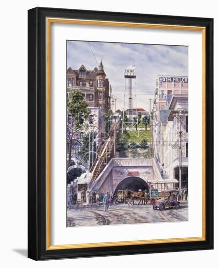 Angel's Flight, Ca. 1906-Stanton Manolakas-Framed Giclee Print