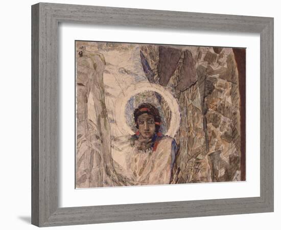 Angel's Head, 1887-Mikhail Alexandrovich Vrubel-Framed Giclee Print