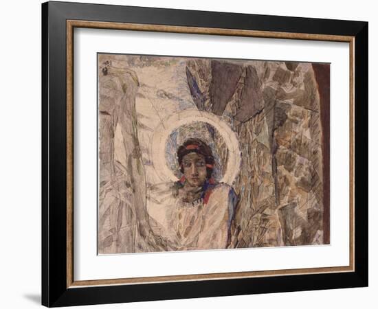 Angel's Head, 1887-Mikhail Alexandrovich Vrubel-Framed Giclee Print