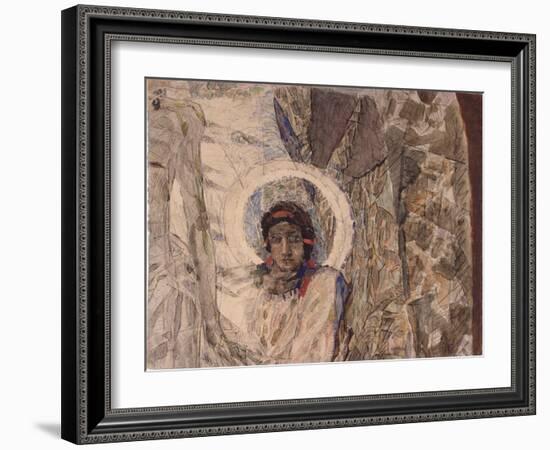 Angel's Head, 1887-Mikhail Alexandrovich Vrubel-Framed Giclee Print