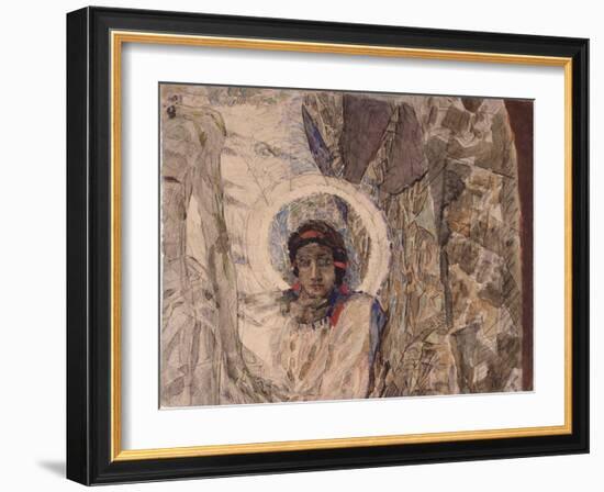 Angel's Head, 1887-Mikhail Alexandrovich Vrubel-Framed Giclee Print