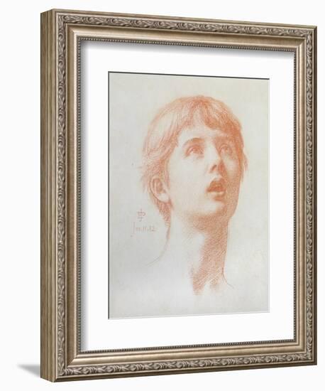 Angel's Head - Study for the Mosaic in St Paul's, 1882-Edward John Poynter-Framed Giclee Print