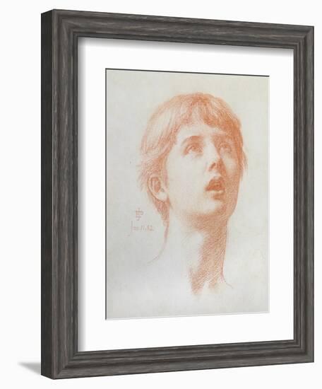 Angel's Head - Study for the Mosaic in St Paul's, 1882-Edward John Poynter-Framed Giclee Print